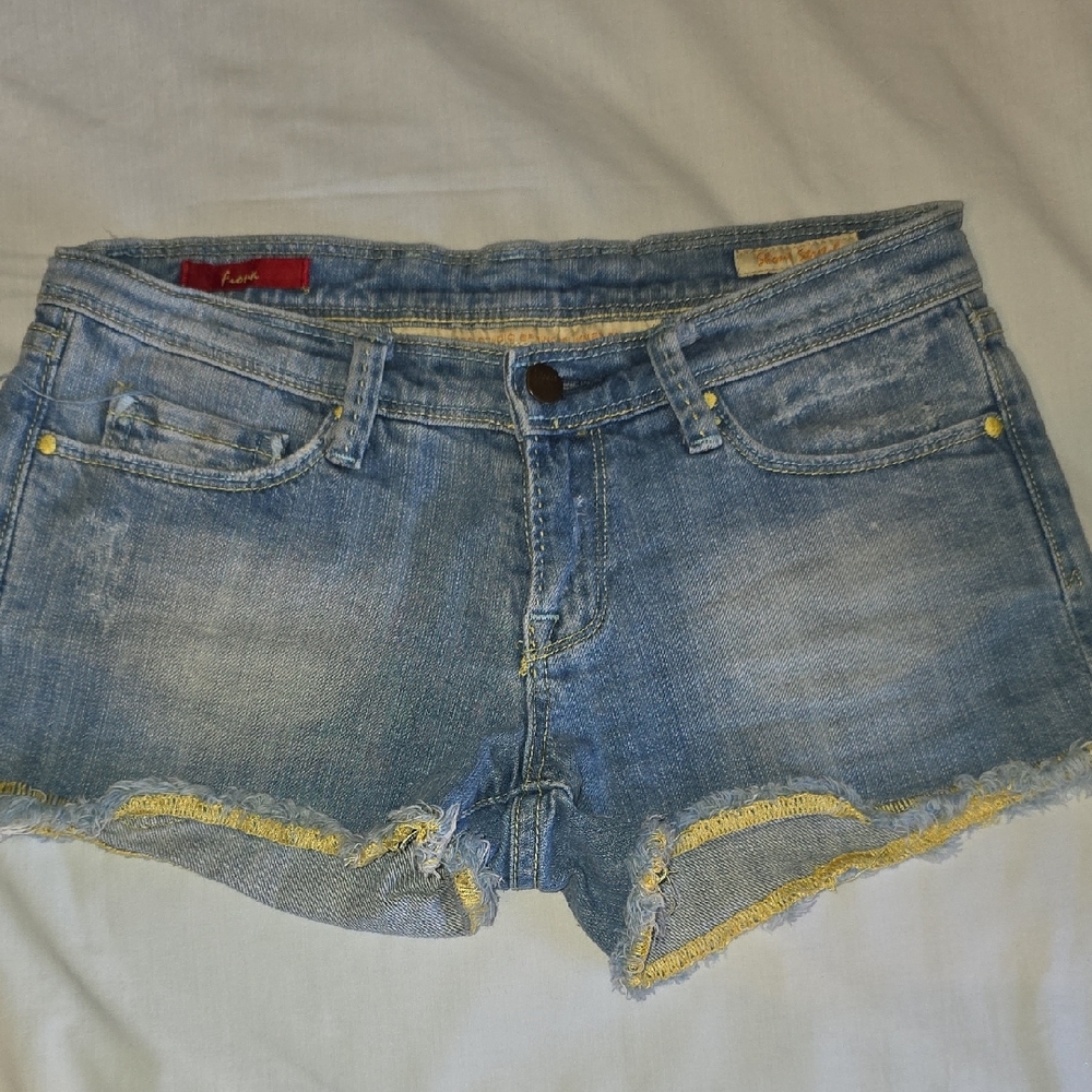 Casual Blue Distressed Jean Shorts